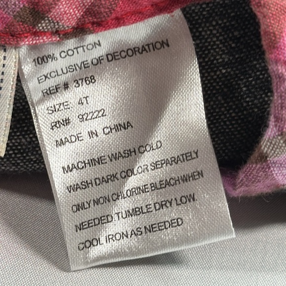 Vintage Carter’s Charcoal Black Denim Sweet Heart Dress Valentines size 4T - Picture 10 of 12